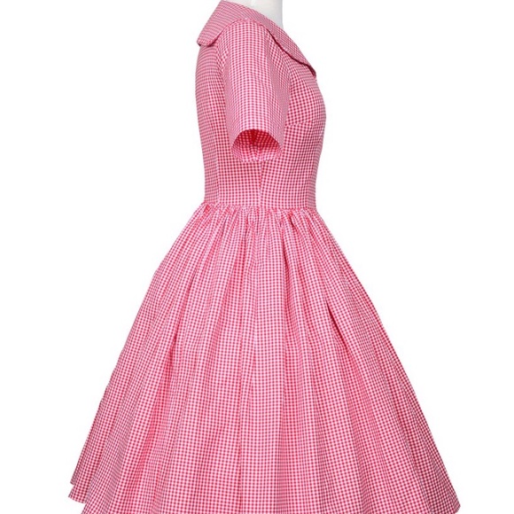 New Bernie Dexter Maxine Dress Red and Wht Gingham - Picture 3 of 5